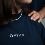 FTMO embroidered logo T-shirt | Navy Blue - Image 3